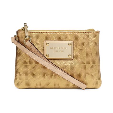 michael kors wristlet gold|Michael Kors clutch outlet.